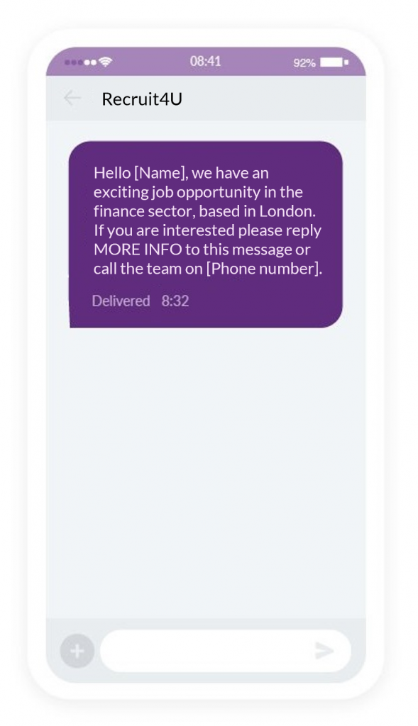 Recruitment on boarding text
