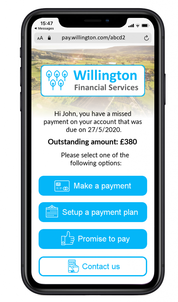 Illustrative example of a Mobile Collections strategy for a debt collection agency
